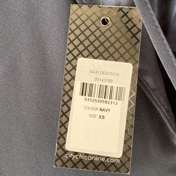 City‎ Chic dress maxi devotion xs size 14 navy blue sleeveless - Picture 6 of 8